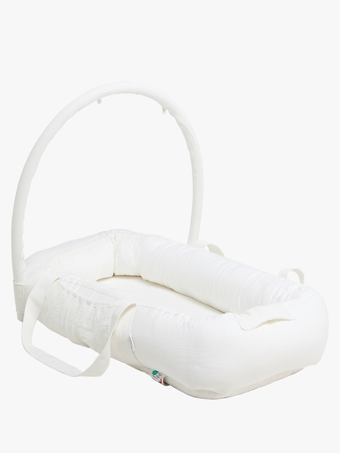 Alice & Fox ALBA Babynest mit Griffen, White Muslin