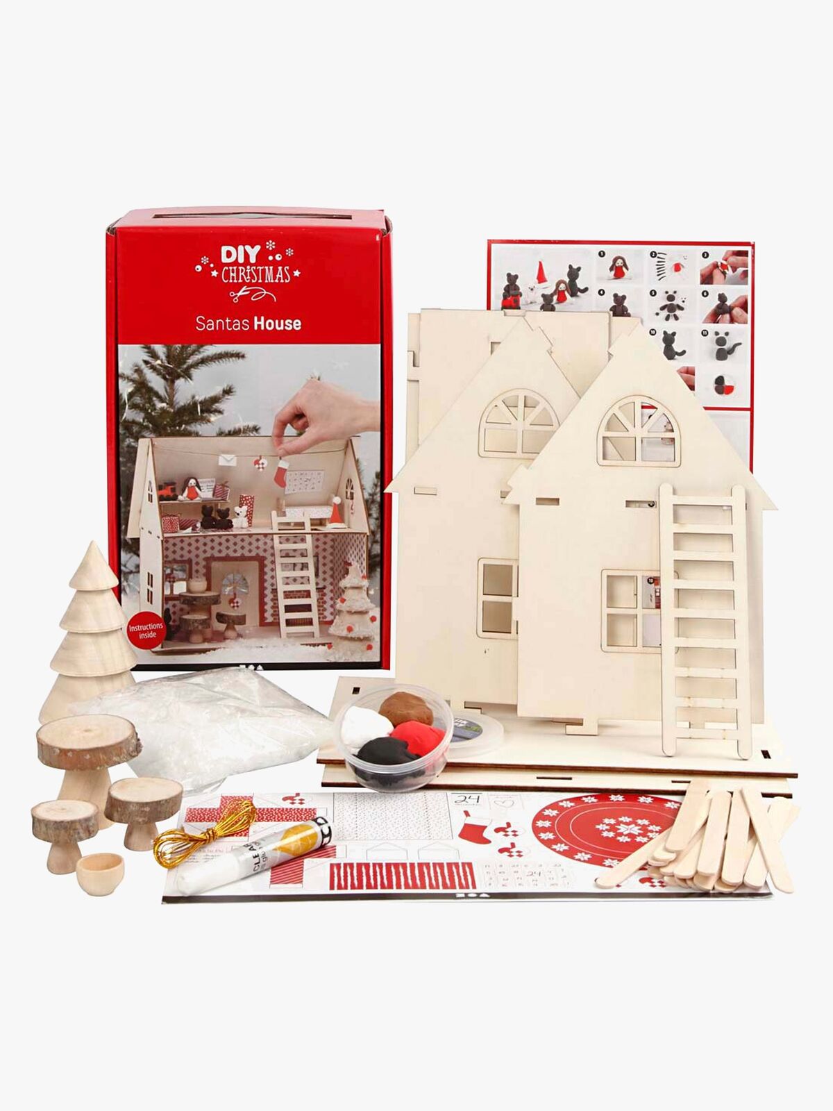 Creativ Company Bastelset Haus des Weihnachtsmannes