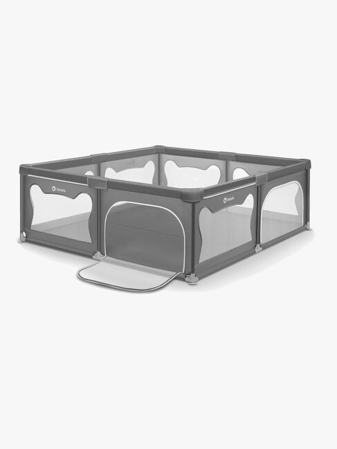 Lionelo WILLOW XL Laufgitter  für Kinder & Babys, Grey Concrete