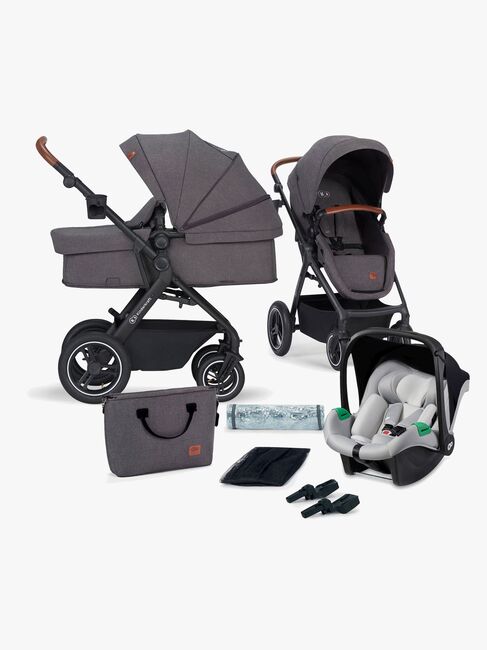 Kinderkraft Multifunctional 3-in-1 B-Tour Mink Pro Kombikinderwagen, Dark Grey