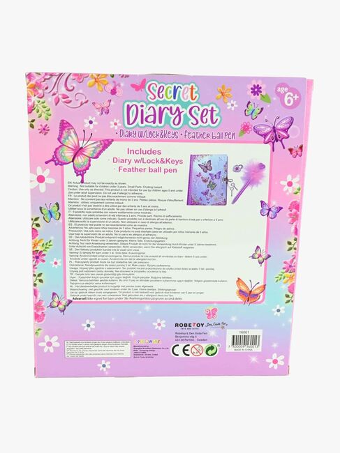 Robetoy Schmetterling Tagebuch-Set mit Federstift