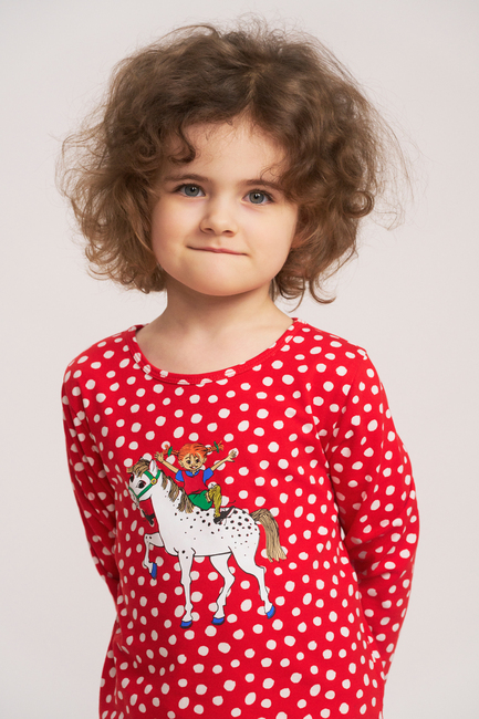 Pippi Langstrumpf  Langärmlig Pullover, Red