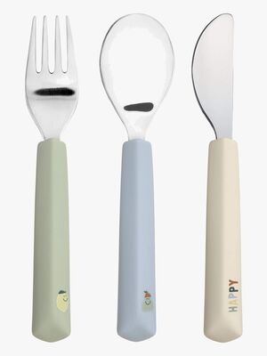 Lässig Besteck mit Silikongriff 3er-Pack, Happy Fruit Lemon