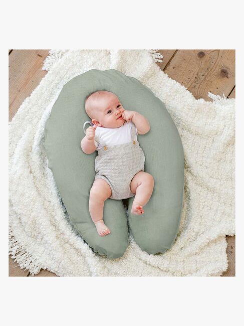 Doomoo Basic Still- und Schwangerschaftskissen Musselin, Grün