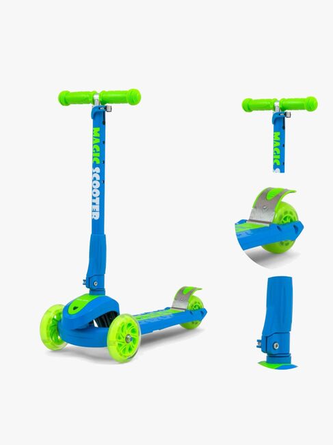 Milly Mally Tretroller Magic, Blau/Grün