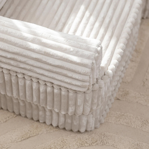 MeowBaby Churros Play Sofa, Cotton Candy White