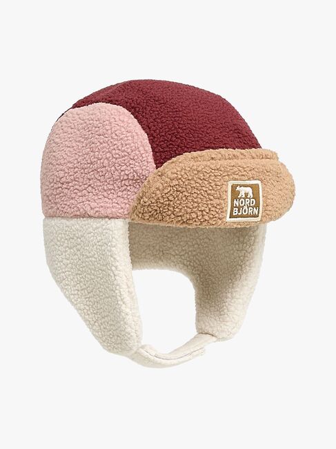Nordbjörn Knallen Teddyfleece-Mütze, Madder Brown/Rose Dawn/Oatmeal