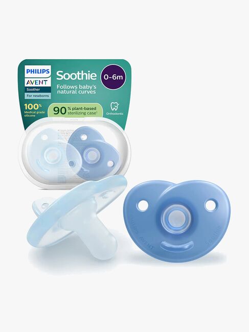 Philips Avent Soothie Schnuller 0–6m 2er-Pack, Hellblau