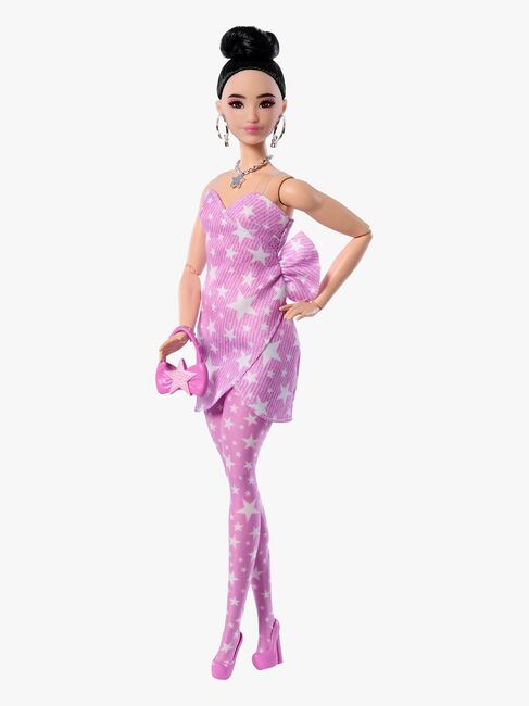 Barbie Deluxe Style Puppe mit Rosa Jeanskleid