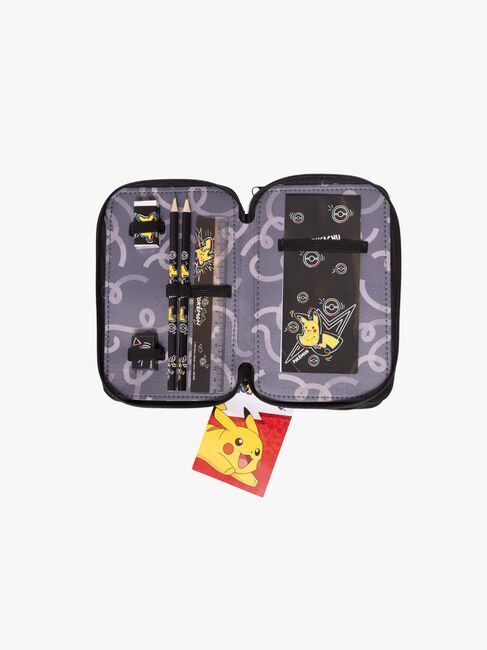 Pokémon  Neon Doppel-Federmäppchen, Schwarz