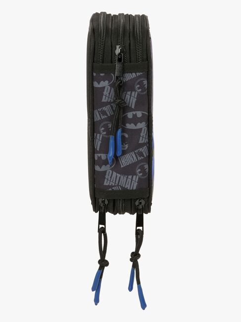 Batman Gefülltes Dreifach-Federmäppchen 37 Teile, Schwarz