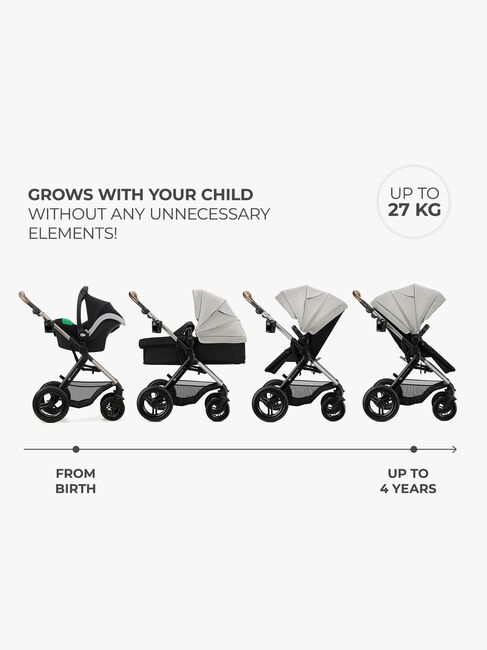 Kinderkraft MOOV 2 XL Air Kombikinderwagen, Moonlight Grey