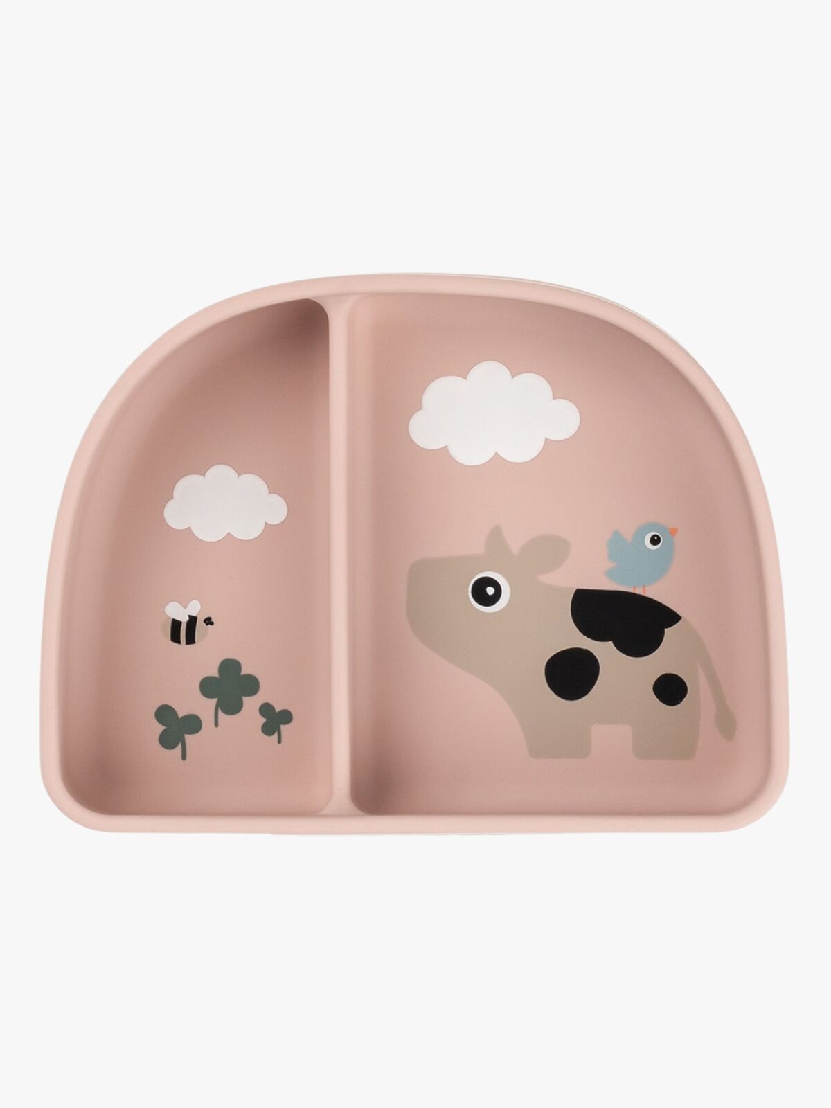 Done By Deer Tiny Farm Unterteilter Teller Stick & Stay, Powder