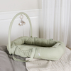 Alice & Fox ALBA Babynest mit Griffen, Green Muslin