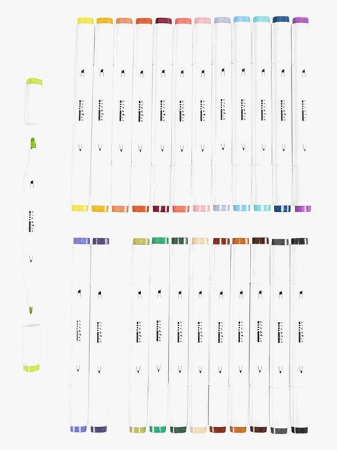 Creativ Company Alkoholbasierte Illustrationsmarker Bunt, 24 Stück