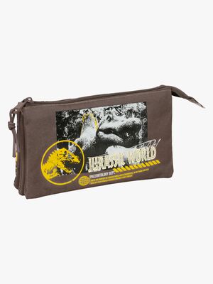 Jurassic World Dreifach-Federmäppchen, Braun