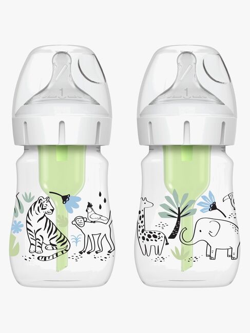 Dr. Brown WideNeck Options+ Babyflaschen 150 ml 2er-Pack, Jungle