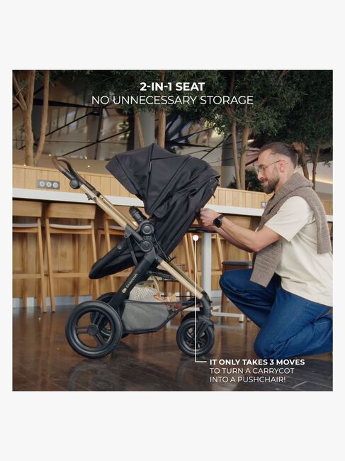 Kinderkraft MOOV 2 XL Air Kombikinderwagen, Pure Black