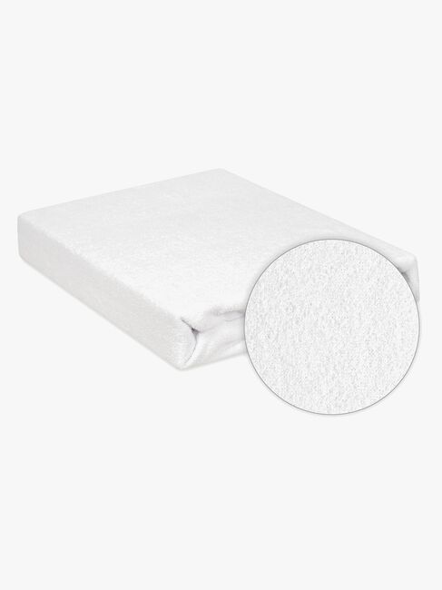 BabyMatex Classic Frottee-Spannbettlaken für Kinderbett 70 x 140 cm, Weiß