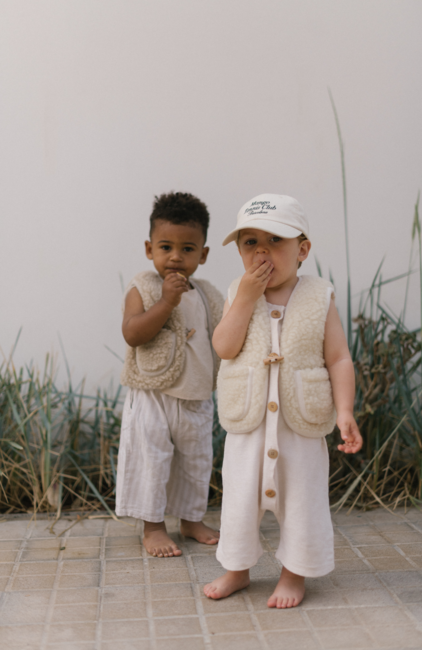 BINIBAMBA Merino Snuggle Weste, Milk