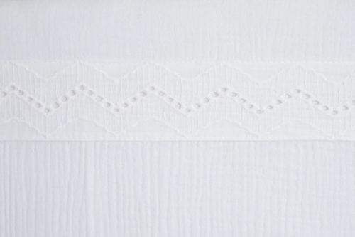 Baby's Only CALM Spannbettlaken mit Stickerei 40x80, White
