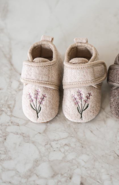 Mikk-Line Hausschuhe Wolle, Off White