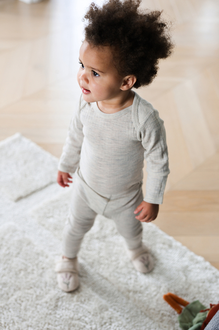 Mikk-Line Hausschuhe Wolle, Off White