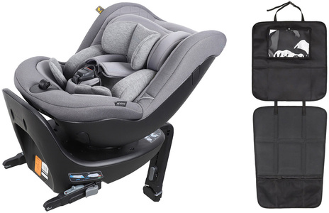 Beemoo Reverse i-Size Rückwärtsgerichteter Kindersitz inkl. 3-in-1 Sitzschutz, Mineral Grey