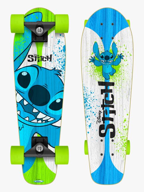 Stamp Stitch Crusier Skateboard, Blau/Weiß