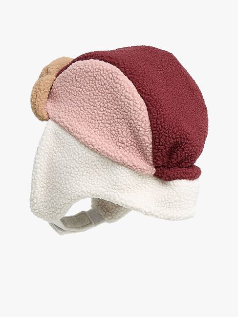 Nordbjörn Knallen Teddyfleece-Mütze, Madder Brown/Rose Dawn/Oatmeal