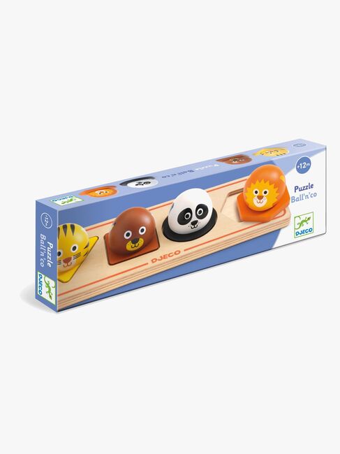 Djeco Ball'n'Co Holzpuzzle Wilde Tiere 4 Teile