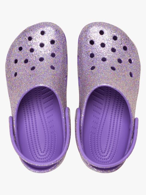 Crocs Classic Fantasy Glitter Pantoffeln, Lila