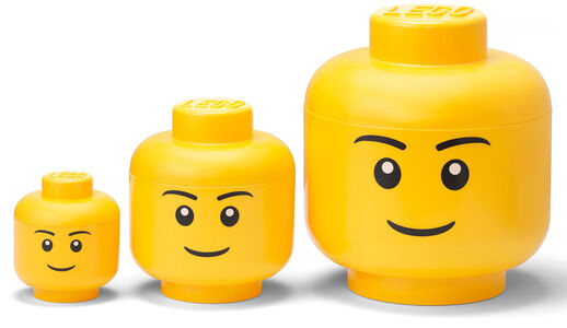 LEGO Aufbewahrungsbox Junge 3er-Pack, Gelb