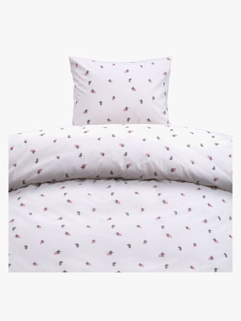 Borganäs Bettwäsche Babybett Erdbeertraum 100x130 cm