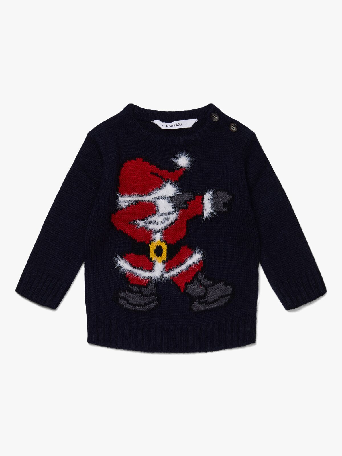 Luca & Lola Baby Pullover Santa Moves, Night Sky
