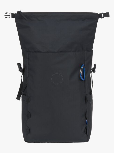 Lässig Outdoor Wickeltasche Rucksack mit Roll-Top-Öffnung, Black