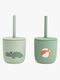Done By Deer Playground Trinkhalmbecher Silikon 2er-Pack, Green