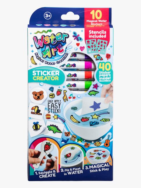 Water Art Wasserbasierte Filzstifte mit Aufklebern, 10 Stück