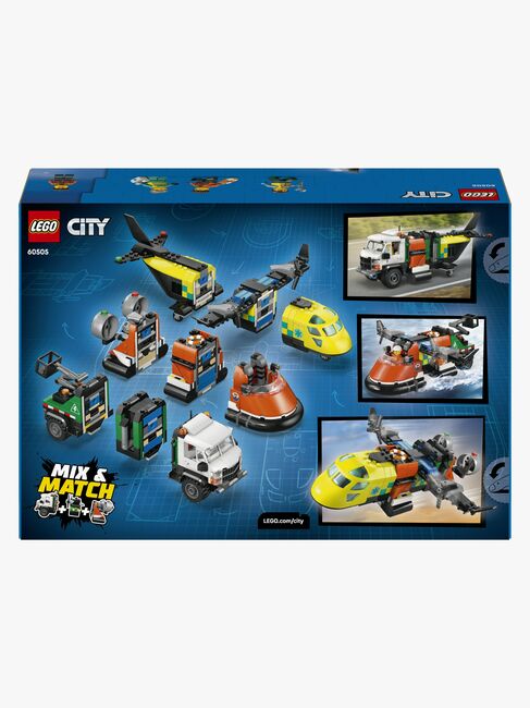 LEGO City 60505 Kombinationsset mit Flugzeug, Wartungsfahrzeug und Luftkissenboot