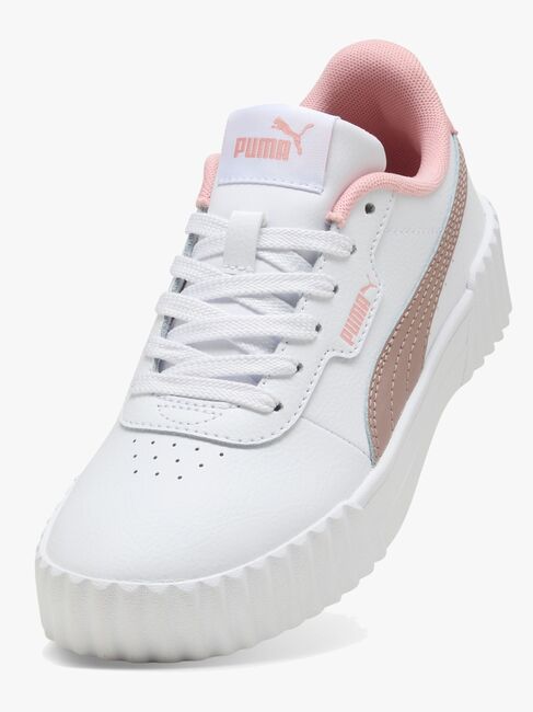 Puma Carina 3.0 Jr Sneaker, White/Sandstone