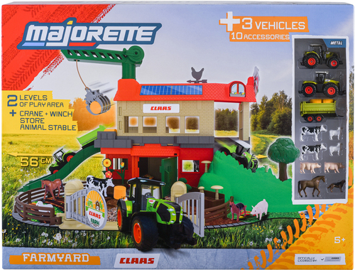 Majorette CLAAS Bauernhof mit 3 Fahrzeugen