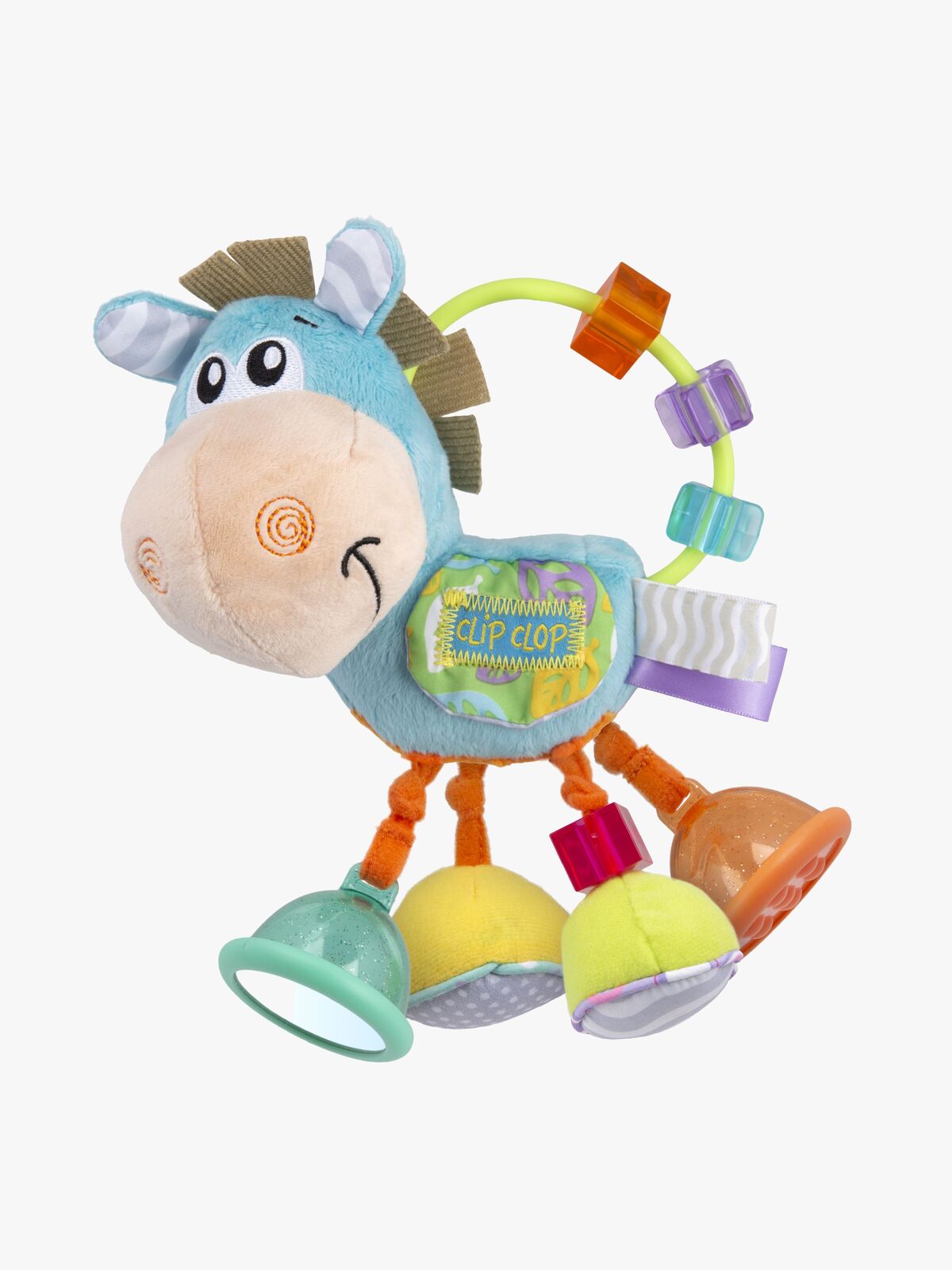 PlayGro Clip Clop Aktivitätsspielzeug Rassel mit Spiegel