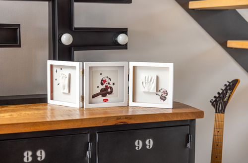 Tiny Love Babyprint Rahmen Handabdruck Doppelt, Weiß