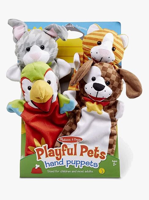 Melissa & Doug Handpuppen Verspielte Tiere 4er-Pack