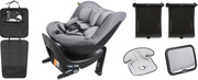Beemoo Reverse i-Size Rückwärtsgerichteter Kindersitz inkl. Zubehör, Mineral Grey