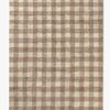 Lorena Canals Waschbarer Vichy Teppich 150x180 cm, Marron