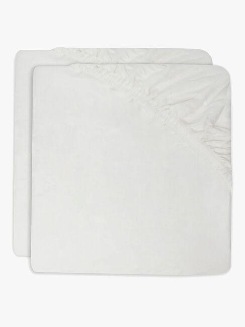 Jollein Spannbettlaken 2er-Pack 40x80, Ivory