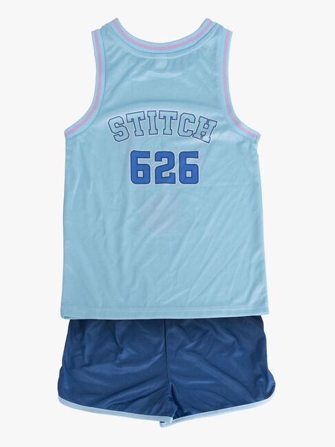 Disney Stitch Tanktop & Shorts Sport Set, Blau