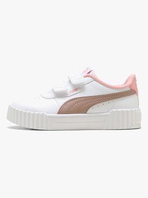 Puma Carina 3.0 V PS Sneaker, White/Sandstone
