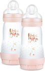 MAM Easy Start Babyflasche Anti-Kolik 260 ml 2er-Pack, Rosa